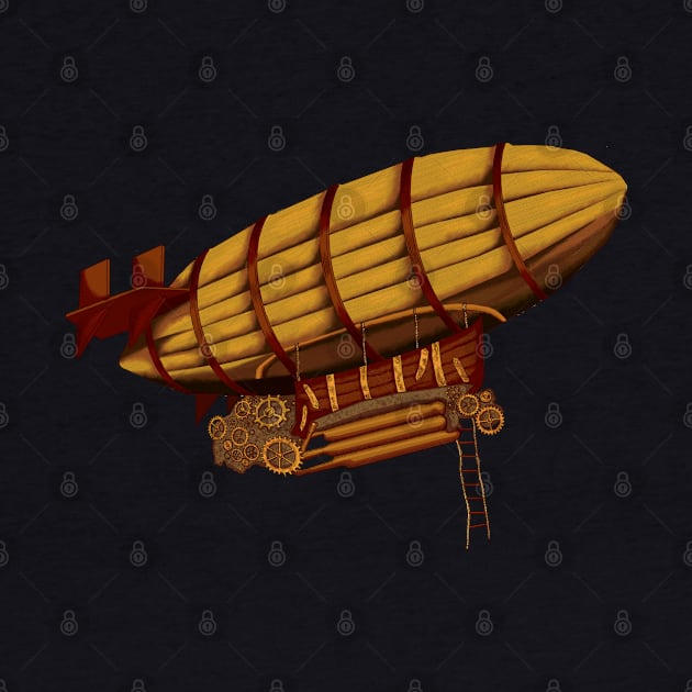 Retro airship by Erena Samohai